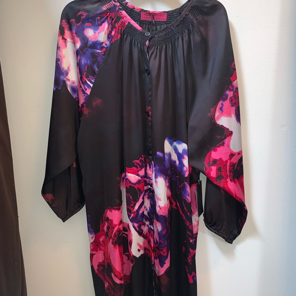 Satin floral top/ blouse